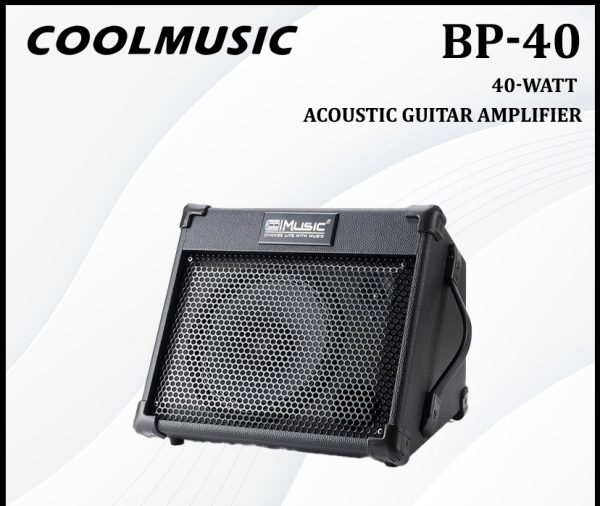 Cool Music 40-Watt Battery Powered Acoustic Guitar Amplifier – BP-40