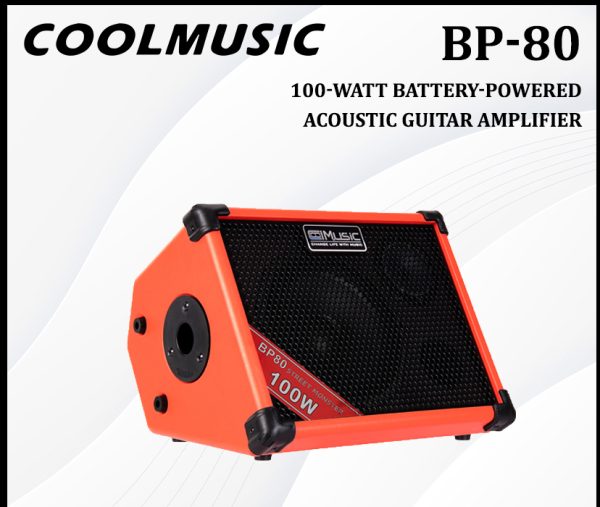 CoolMusic 100-Watt Battery Powered Acoustic Guitar Amplifier – BP-80