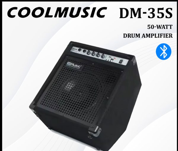 CoolMusic 50-Watt Bluetooth Professional Drum Amplifier – DM-35S