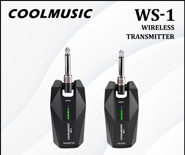 COOLMUSIC WS-1 – Wireless Transmitter and Receiver for Guitar Bass Violin Keyboard Mixer